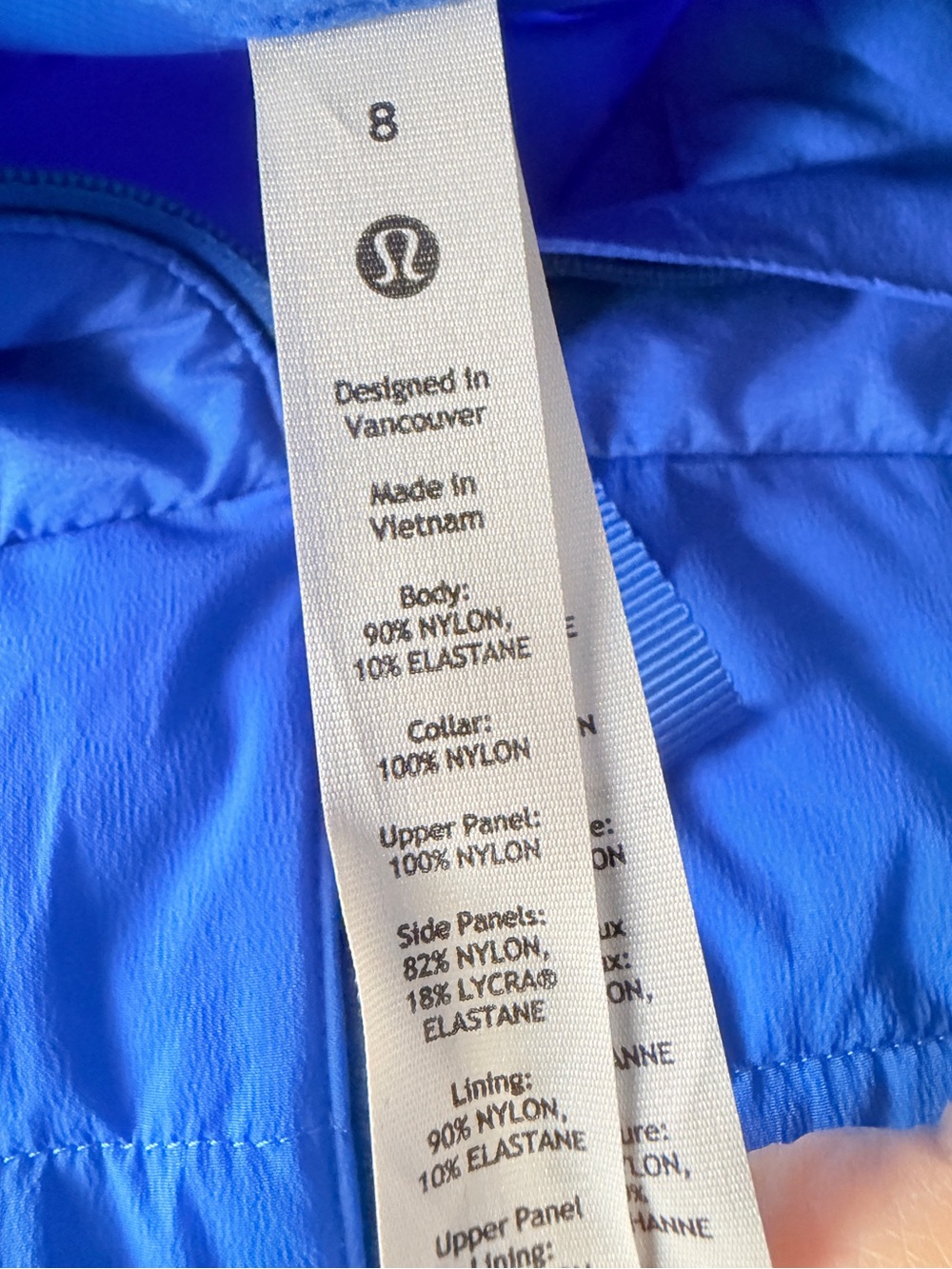 Lululemon Down for It All Vest in Pipe Dream Blue Size 8 - Picture 3 of 10